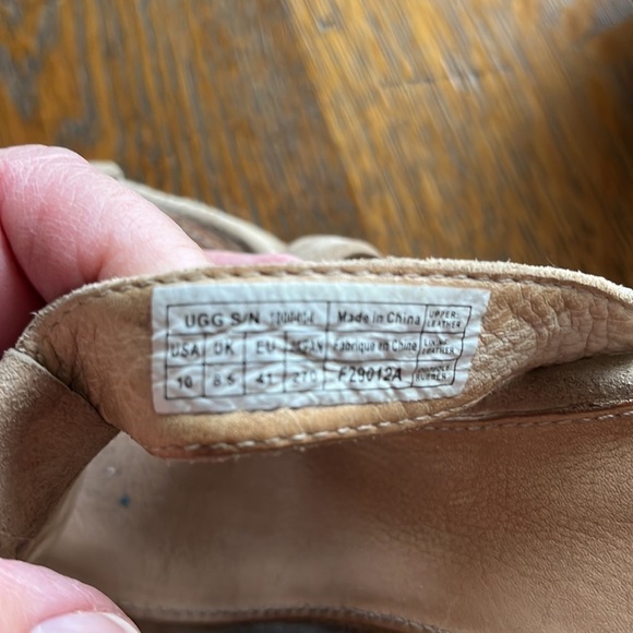 UGG Tawnie Espadrille wedge sandals size 10 tan color - Picture 4 of 13